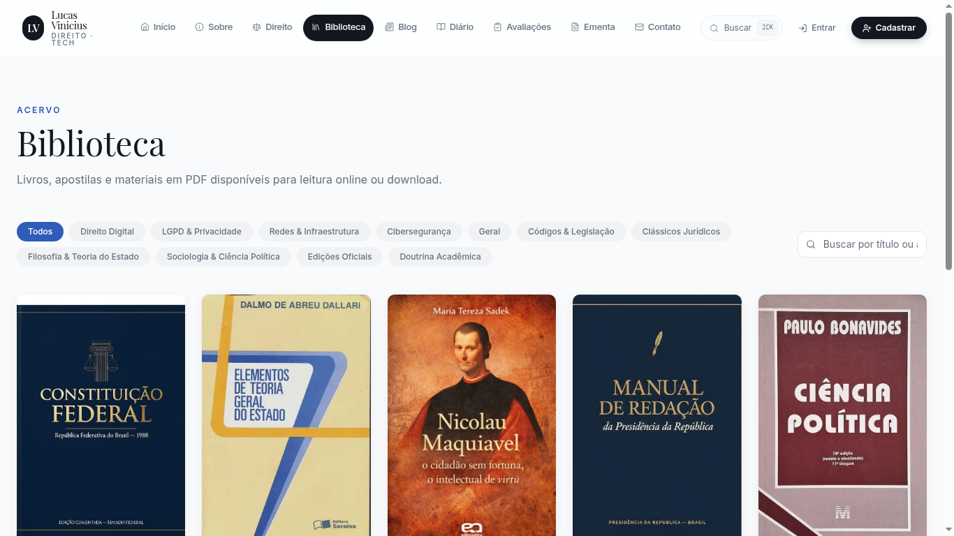 Captura de tela: Biblioteca + Anotações
